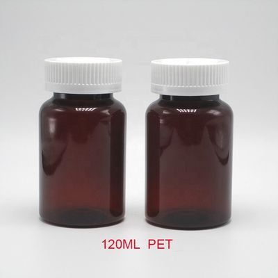 Bouteille en plastique noir ambré en PET de 2OZ 60ML avec couvercle CRC pour emballage de suppléments de médicaments