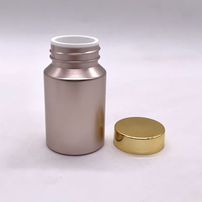 Bouteille en plastique PET de 80 cc Contenant de comprimés de vitamines de couleur personnalisée avec couvercles à vis/tireur