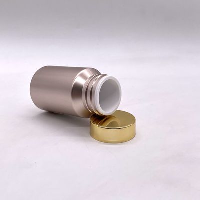 Bouteille en plastique PET de 80 cc Contenant de comprimés de vitamines de couleur personnalisée avec couvercles à vis/tireur