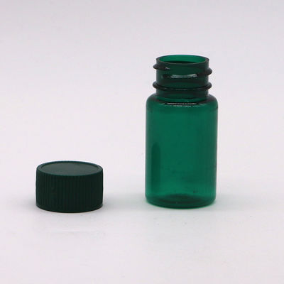 Flacons liquides en plastique transparent en PET 20ML/CC avec capuchon en couleur personnalisée et en forme ronde