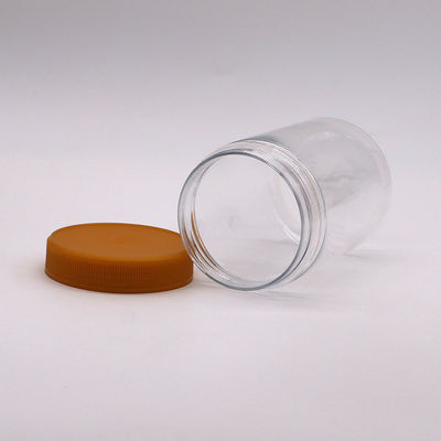 Emballage de produits de confiserie 250 ml pot alimentaire en PET avec bouchon à vis et couvercle en aluminium