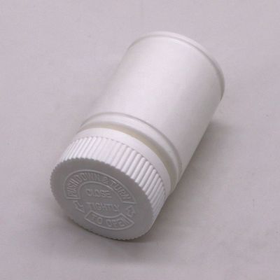 Bouteille en plastique PE à capuche anti-enfants de 70 ml destinée aux médicaments/médicaments/comprimés/suppléments alimentaires