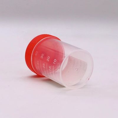 50 ml/60 ml tasse de collecte de selles en plastique en PP pour bouteille d'échantillon dans les fournitures de laboratoire