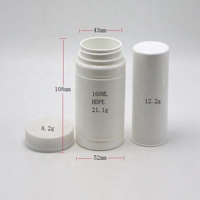 Étiquette d'impression couleur personnalisée pour une bouteille en plastique de qualité médicamenteuse en PE 160CC/ML et un noyau intérieur