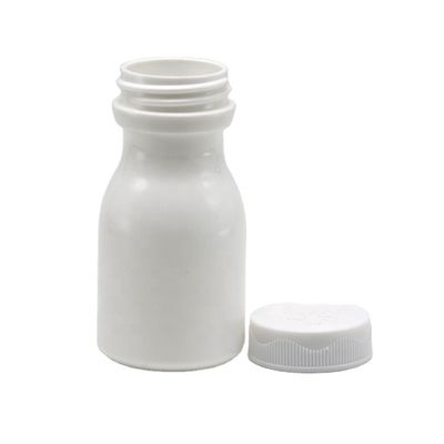 Écrou de fermeture de la capuche de type 60 ml Boule en forme de bouteille en plastique HDPE pour le stockage de suppléments