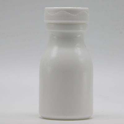 Écrou de fermeture de la capuche de type 60 ml Boule en forme de bouteille en plastique HDPE pour le stockage de suppléments