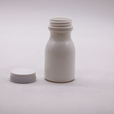 Écrou de fermeture de la capuche de type 60 ml Boule en forme de bouteille en plastique HDPE pour le stockage de suppléments