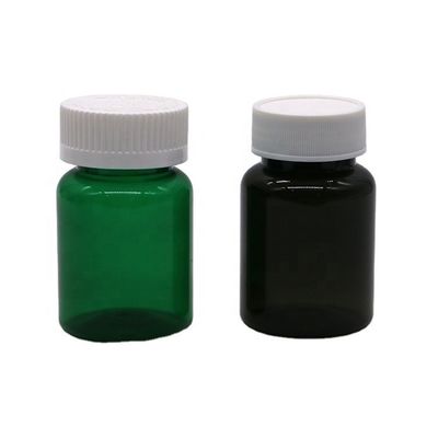 Bouteilles de pilules en plastique en PET de 50cc 32 mm avec un capuchon anti-enfants