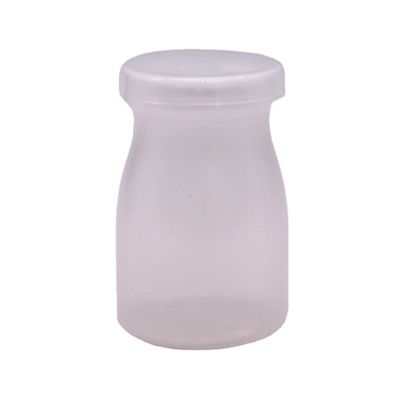Logo personnalisé Bouteille ronde de pudding en PP de 100 ml Parfaite pour le lait et les températures élevées