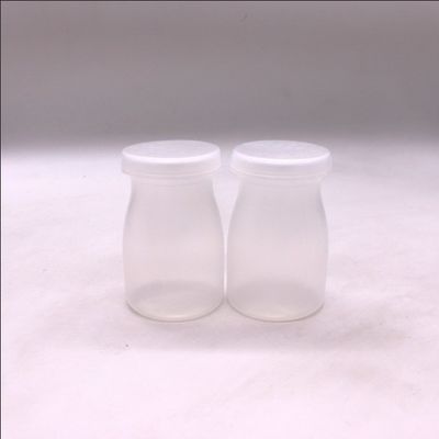 Logo personnalisé Bouteille ronde de pudding en PP de 100 ml Parfaite pour le lait et les températures élevées
