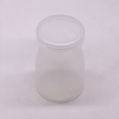 Logo personnalisé Bouteille ronde de pudding en PP de 100 ml Parfaite pour le lait et les températures élevées