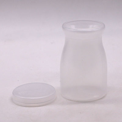 Logo personnalisé Bouteille ronde de pudding en PP de 100 ml Parfaite pour le lait et les températures élevées