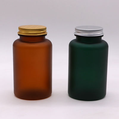 Bouteille en plastique médical en PET de 250 ml avec finition mate / gelée et différentes options de couleurs
