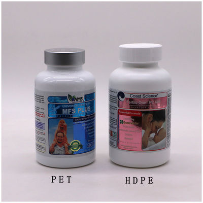 Récipients pharmaceutiques 400 ml Bouteilles de pilules en PET de couleur personnalisées avec capuchon à vis