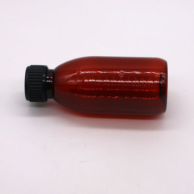 120 ml de bouteille de prescription ovale ambre avec bouchon de sécurité pour enfants Matériau PET pour sirop d'érable
