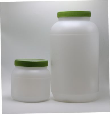 Pain 1L / 4L poudre de protéines en HDPE à bouche large Entreposage alimentaire avec capuchon à vis et revêtement à induction thermique en aluminium