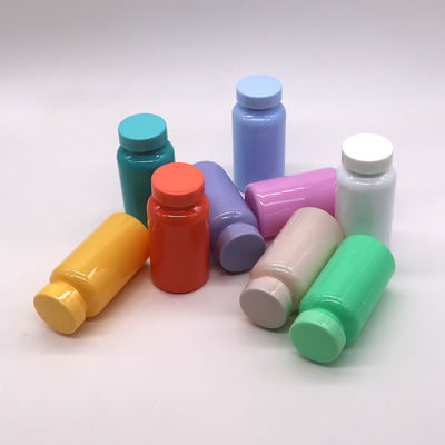 Bouteille de pilules en capsules en PET de 150 ml en différentes couleurs personnalisables pour la médecine orale solide