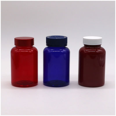 Bouteille en plastique PET transparente de 175 ml Boston Round pour les contenants de médicaments colorés personnalisés