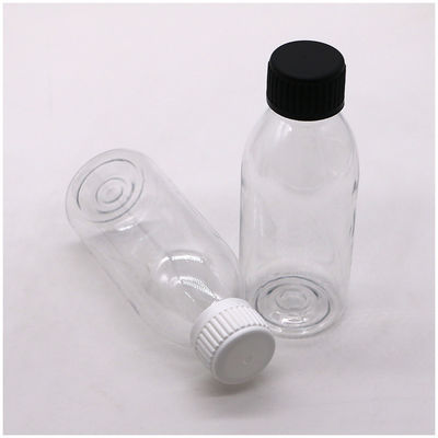 150 ml PET Ovale Ambre Prescription pharmacie Médicament liquide Récipient à échelle avec couvercle