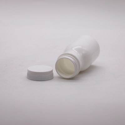 Bouteille en plastique HDPE blanche de 60 ml pour un rangement pratique des comprimés et capsules solides