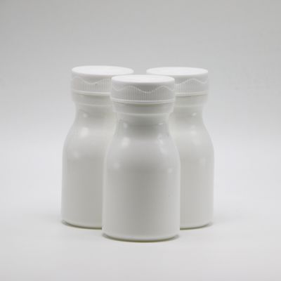 Bouteille en plastique HDPE blanche de 60 ml pour un rangement pratique des comprimés et capsules solides