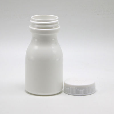 Bouteille en plastique HDPE blanche de 60 ml pour un rangement pratique des comprimés et capsules solides