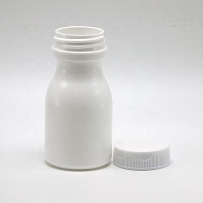 Bouteille en plastique HDPE blanche de 60 ml pour un rangement pratique des comprimés et capsules solides