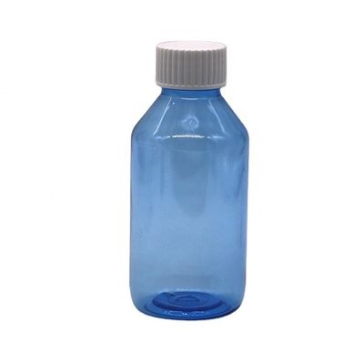 Bouteille en PET pour sirop de toux de qualité pharmaceutique avec bouchon à vis et logo personnalisé