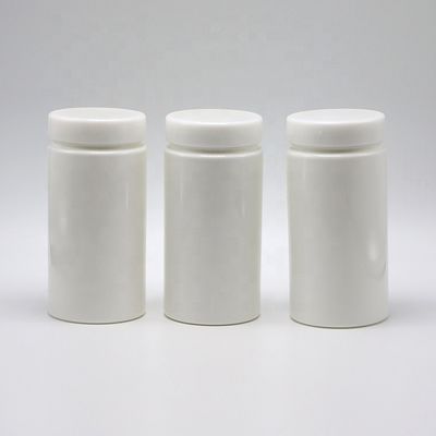 Bouteilles de pharmacie en plastique PE en forme de cylindre droit de 200 ml avec couvercle en aluminium