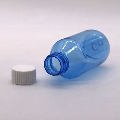 Bouteille en PET pour sirop de toux de qualité pharmaceutique avec bouchon à vis et logo personnalisé