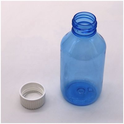 Bouteille en PET pour sirop de toux de qualité pharmaceutique avec bouchon à vis et logo personnalisé