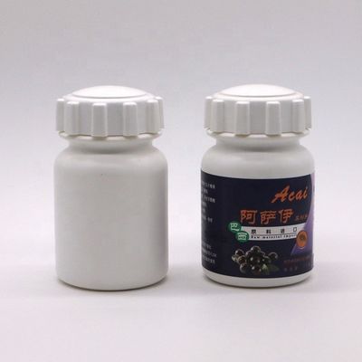 Ronde 225 ml 7,5 oz plastique contenant de médicament HDPE supplément porte-bouteille couvercle d' engrenage