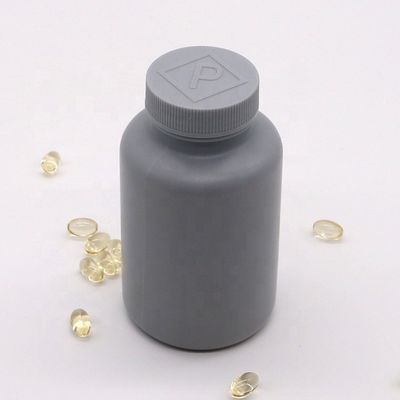 Bouteille en plastique gris argenté mat de 200 ml HDPE pour emballage de médicaments solides personnalisable