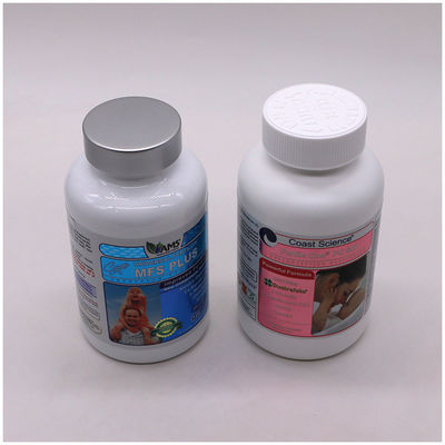 PET plastique de type 400 ml Récipients de pharmacie Bouteilles de capsules de pilules avec couleur personnalisée