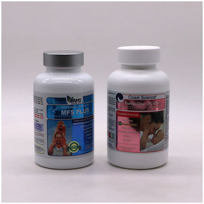 PET plastique de type 400 ml Récipients de pharmacie Bouteilles de capsules de pilules avec couleur personnalisée