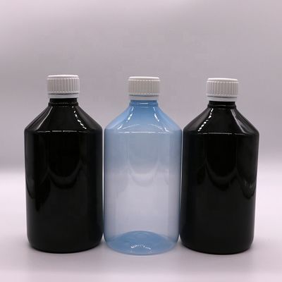 500 ml/16,9 oz PET Bouteille de sirop en plastique Supplément de médicament liquide Récipient avec couvercle