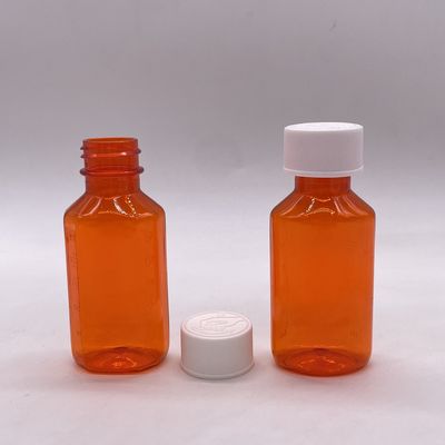 Bouteille de médicament liquide en plastique PET de 60 ml avec bouchon anti-enfant et sérigraphie