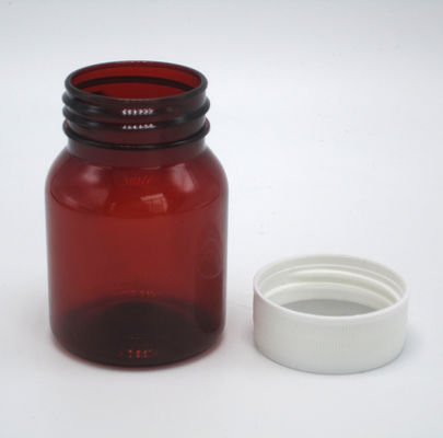 Emballage des pilules de voyage Boîtes de 50 ml vides de pilules en plastique portables avec un bouchon à vis blanc