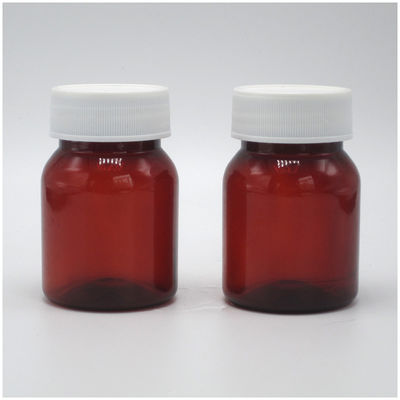 Emballage des pilules de voyage Boîtes de 50 ml vides de pilules en plastique portables avec un bouchon à vis blanc