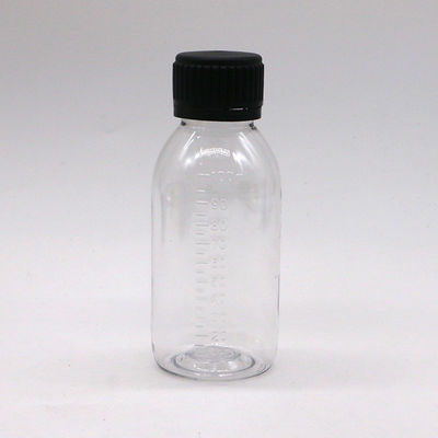 Bouteille à écailles en PET à vis de 100 ml/60 ml de sirop de base de matière en PET