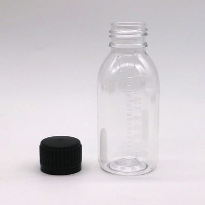 Bouteille à écailles en PET à vis de 100 ml/60 ml de sirop de base de matière en PET