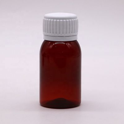Bouteille de sirop contre la toux en PET 50 ml pour le stockage de liquides oraux lubrifiants à l'huile