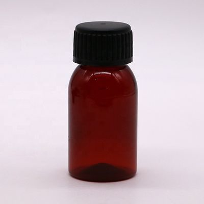 Bouteille de sirop contre la toux en PET 50 ml pour le stockage de liquides oraux lubrifiants à l'huile