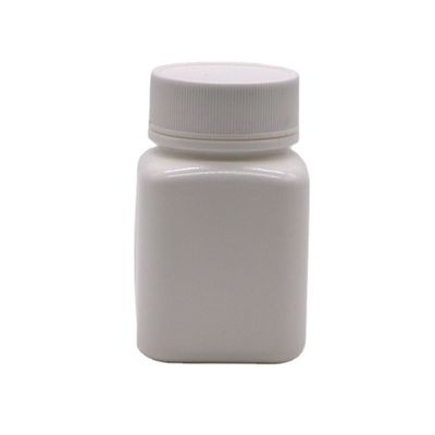 Bouteille en plastique carré en HDPE de couleur personnalisée de 60 ml pour comprimé