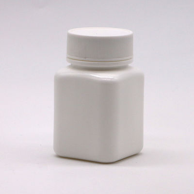Bouteille en plastique carré en HDPE de couleur personnalisée de 60 ml pour comprimé