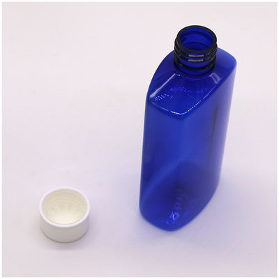 Logo personnalisé Bouteille de sirop de toux stérile carré en PET de 180 ml avec bouchon de sécurité pour enfants