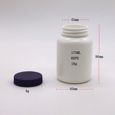 175CC HDPE Bouteille en plastique à large bouche pour la médecine de qualité médicale
