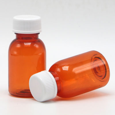 Bouteille de médicament liquide PET imperméable à la fuite avec bouchon 20ML/CC Collier Matériau PET