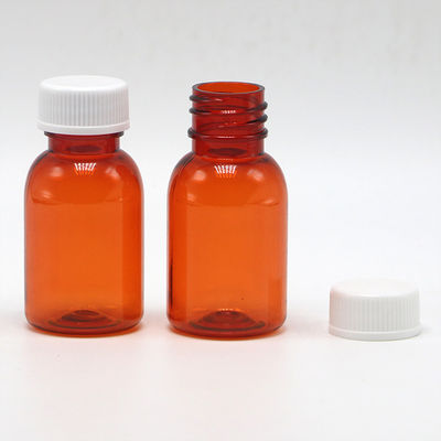 Bouteille de médicament liquide PET imperméable à la fuite avec bouchon 20ML/CC Collier Matériau PET