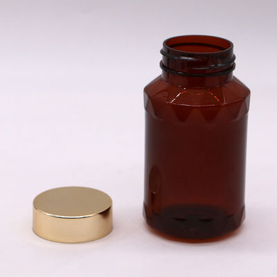 Bouteilles en plastique de forme unique en PET de 150 ml pour comprimés et capsules aux couleurs personnalisées